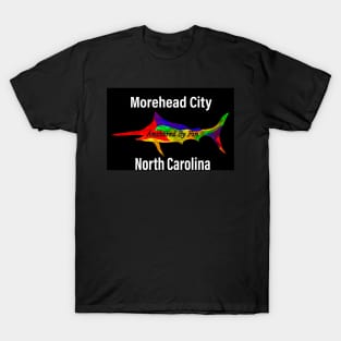 Anchored By Fin Blue Marlin - Morehead City NC T-Shirt